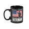 4th of July Saluting Veteran American Flag Reusable Ceramic Coffee Mug 12 oz.